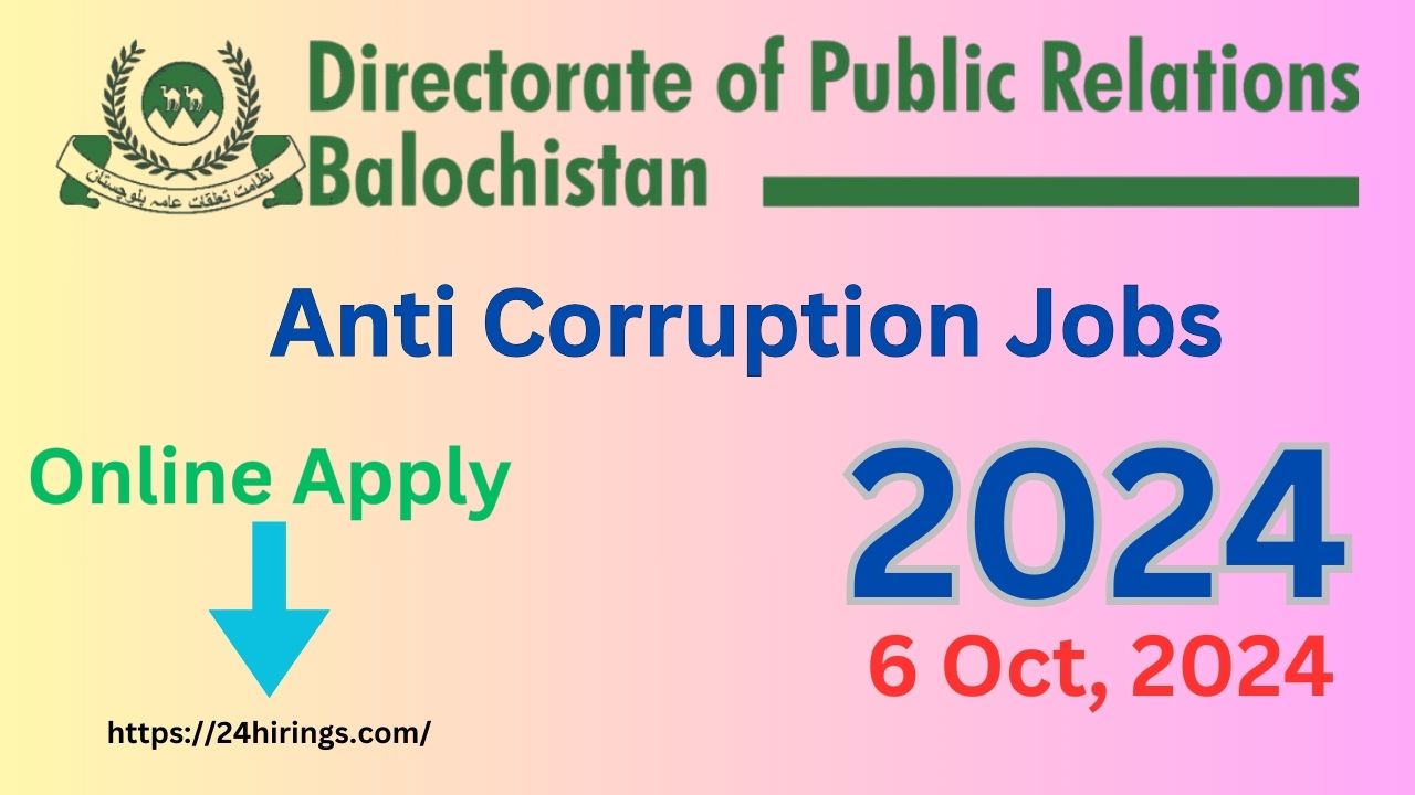 Latest Anti Corruption Jobs 2024 Frontier Corps (FC) Balochistan South